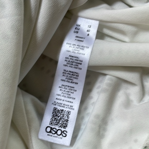 NWT ASOS one shoulder cut work floral print dress with belt - Picture 9 of 9